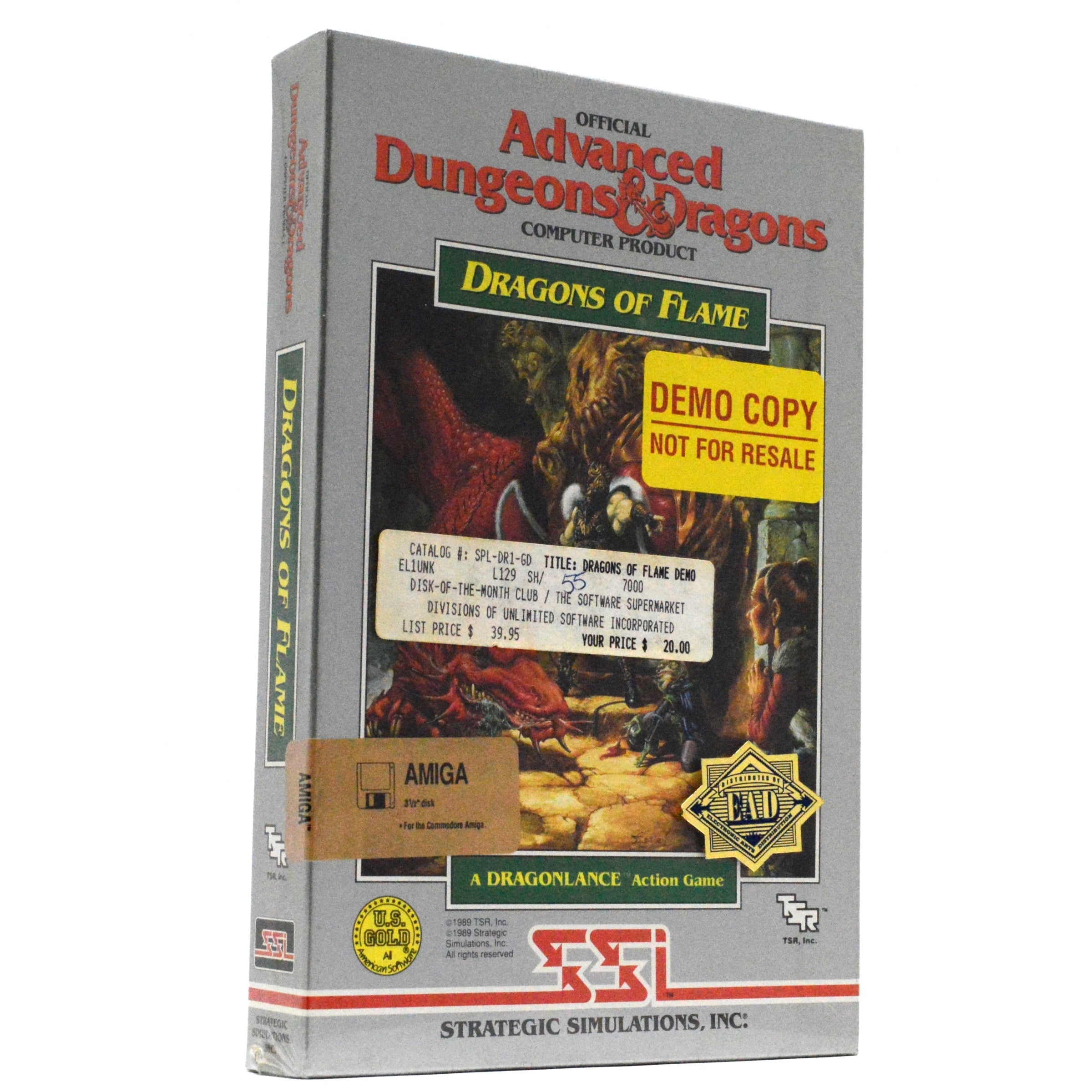 Commodore Amiga Sealed Dungeons & Dragons Game - Dragons of Flame Rare New Collectible for Retro Gaming & Tabletop RPG Enthusiasts