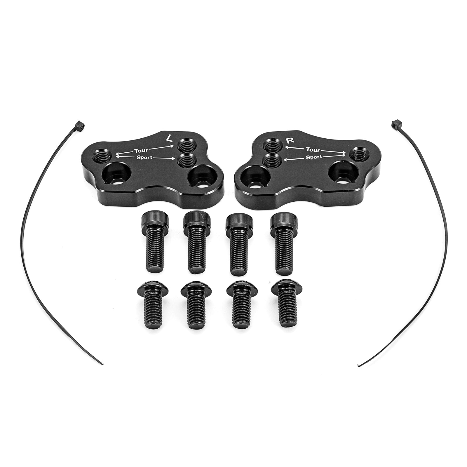 2018-2025 Honda Goldwing 1800 CNC T6 Billet Aluminum Handlebar Riser Adapter Kit - Silver Finish for Improved Riding Comfort & Control - Perfect for Long Distance Touring & Custom Motorcycle Upgrades