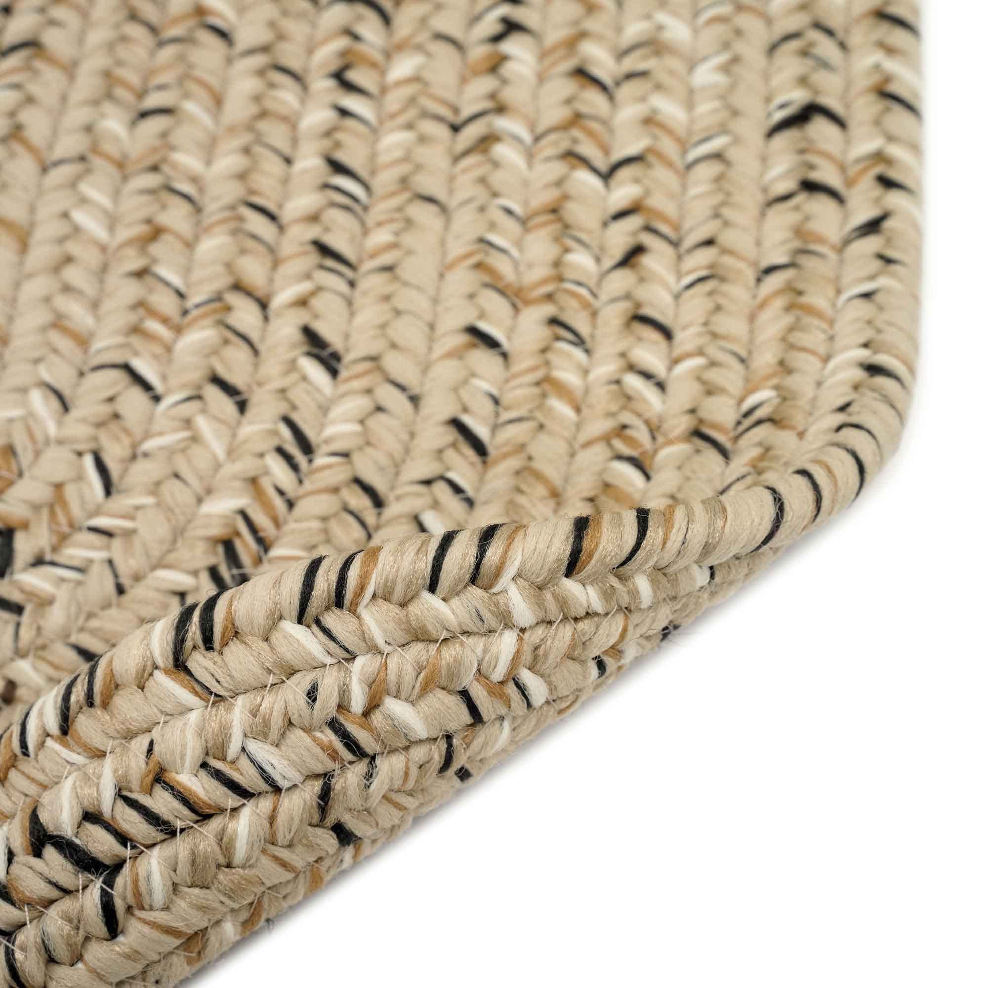 Capel Rugs Sea Pottery Oval Braided Area Rug 7x9 Feet - Coastal Sandy Beach Design for Living Room, Bedroom & Dining Room Decor