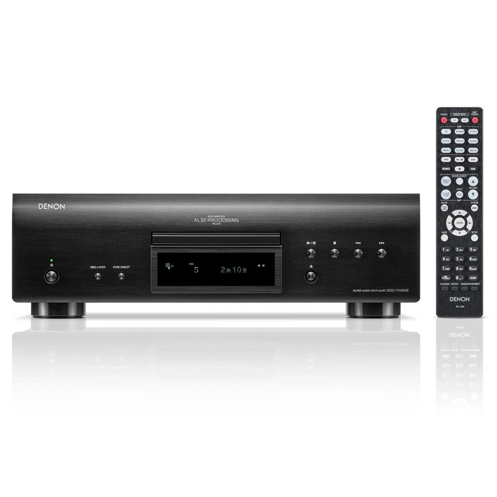 Denon DCD-1700NE Premium CD Player - High Fidelity Audio Playback for Home Theater & Music Listening