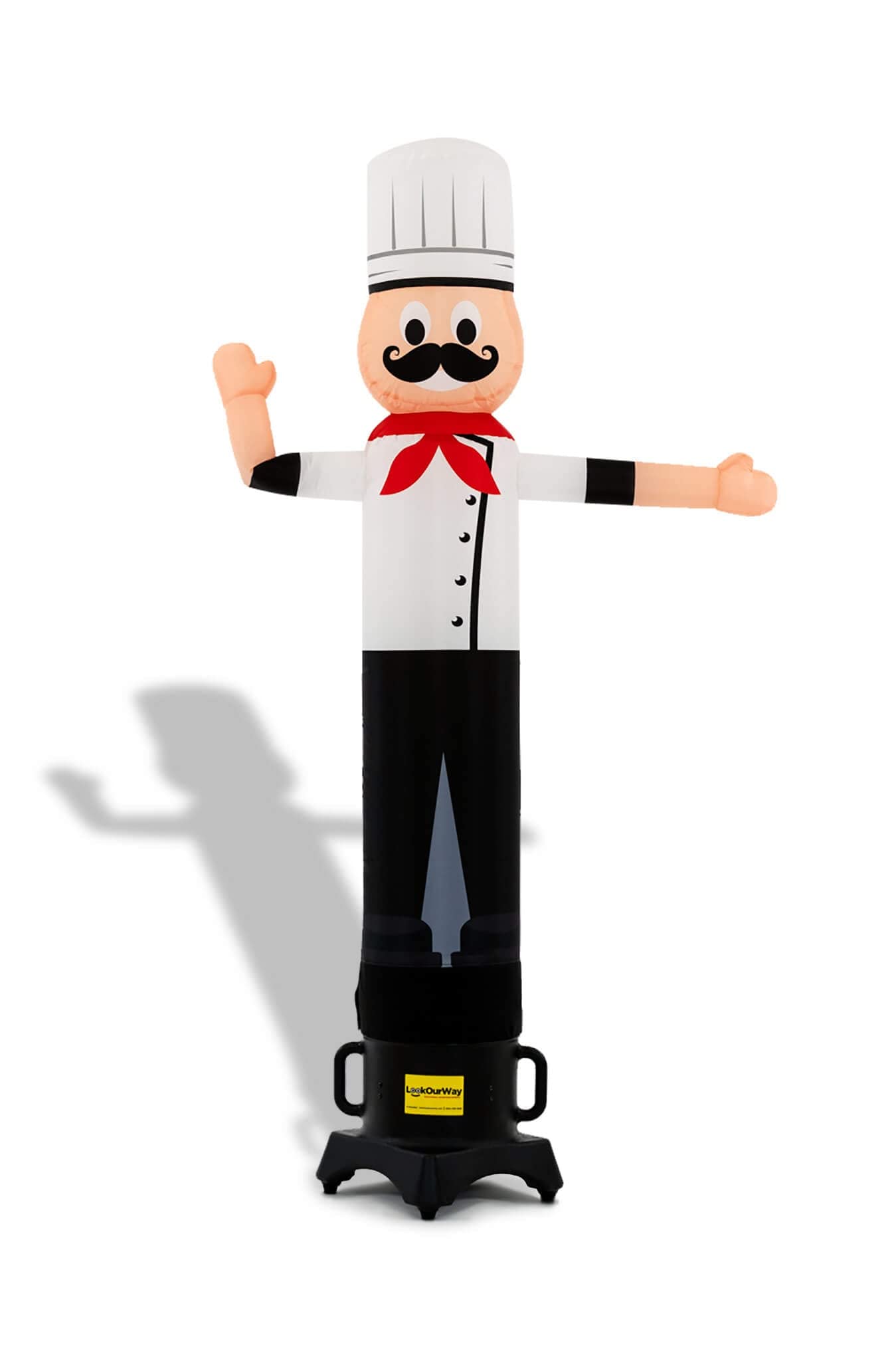 6ft Inflatable Tube Man with Air Dancer Blower - Waving Arm Air Waver for Restaurants & Food Trucks - Outdoor Advertising Sign for Business Promotion & Events