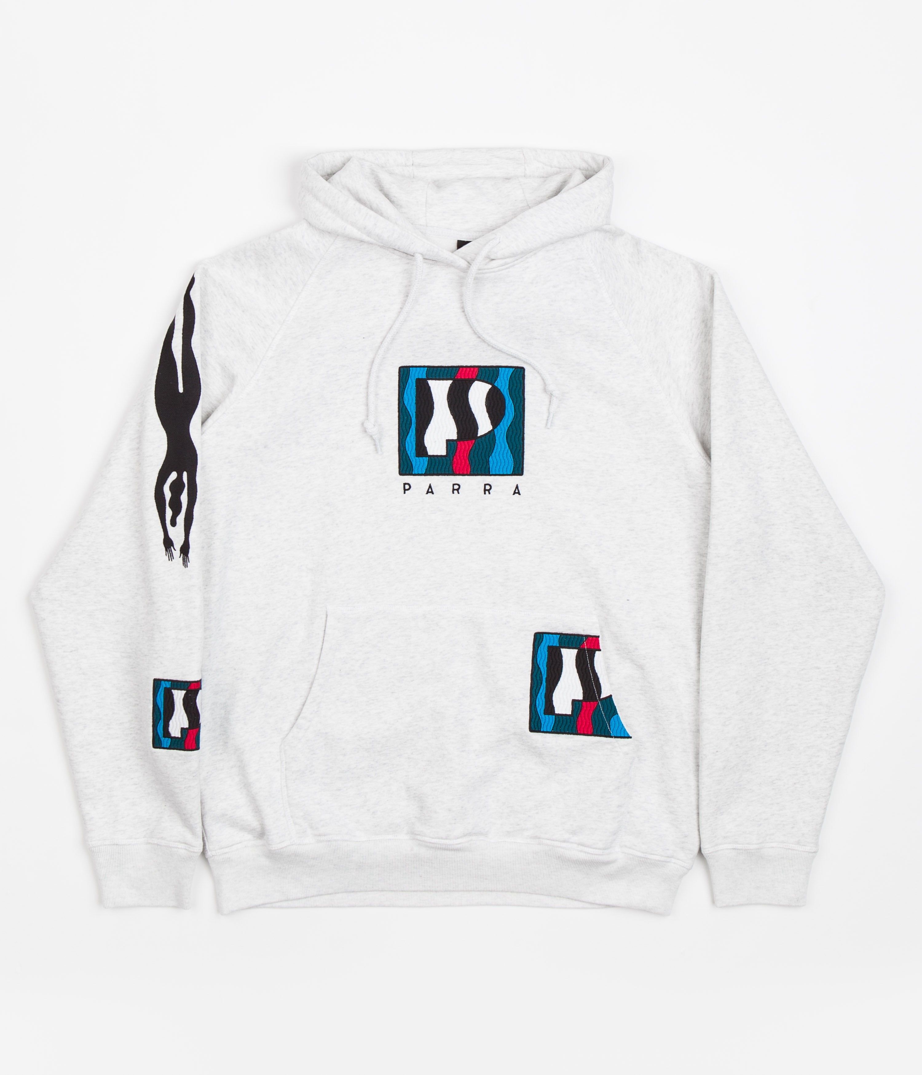 Parra Zebra Striped Pullover Hoodie for Men & Women - Ash Grey | Trendy Streetwear for Casual Outings & Hip-Hop Fashion