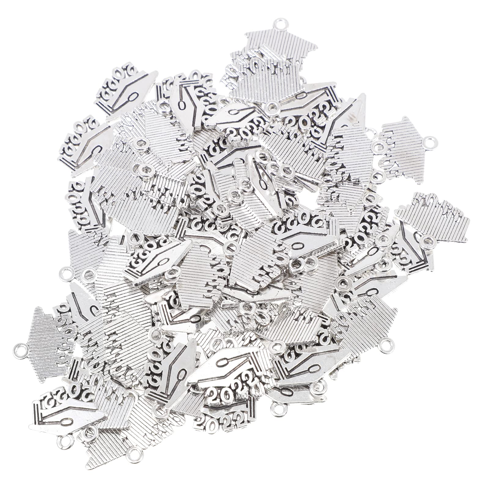 GALPADA 100pcs Unique Silver Alloy Keychain Set - Bulk Graduation Gifts for Students 2022 | Perfect for Graduation Parties, School Events & Thank You Presents