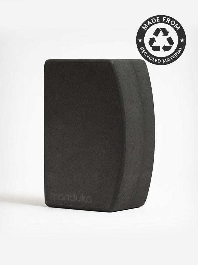 Manduka unBLOCK Recycled Foam Yoga Block - Eco-Friendly Support for Yoga, Pilates & Stretching - Ideal for Home & Studio Workouts