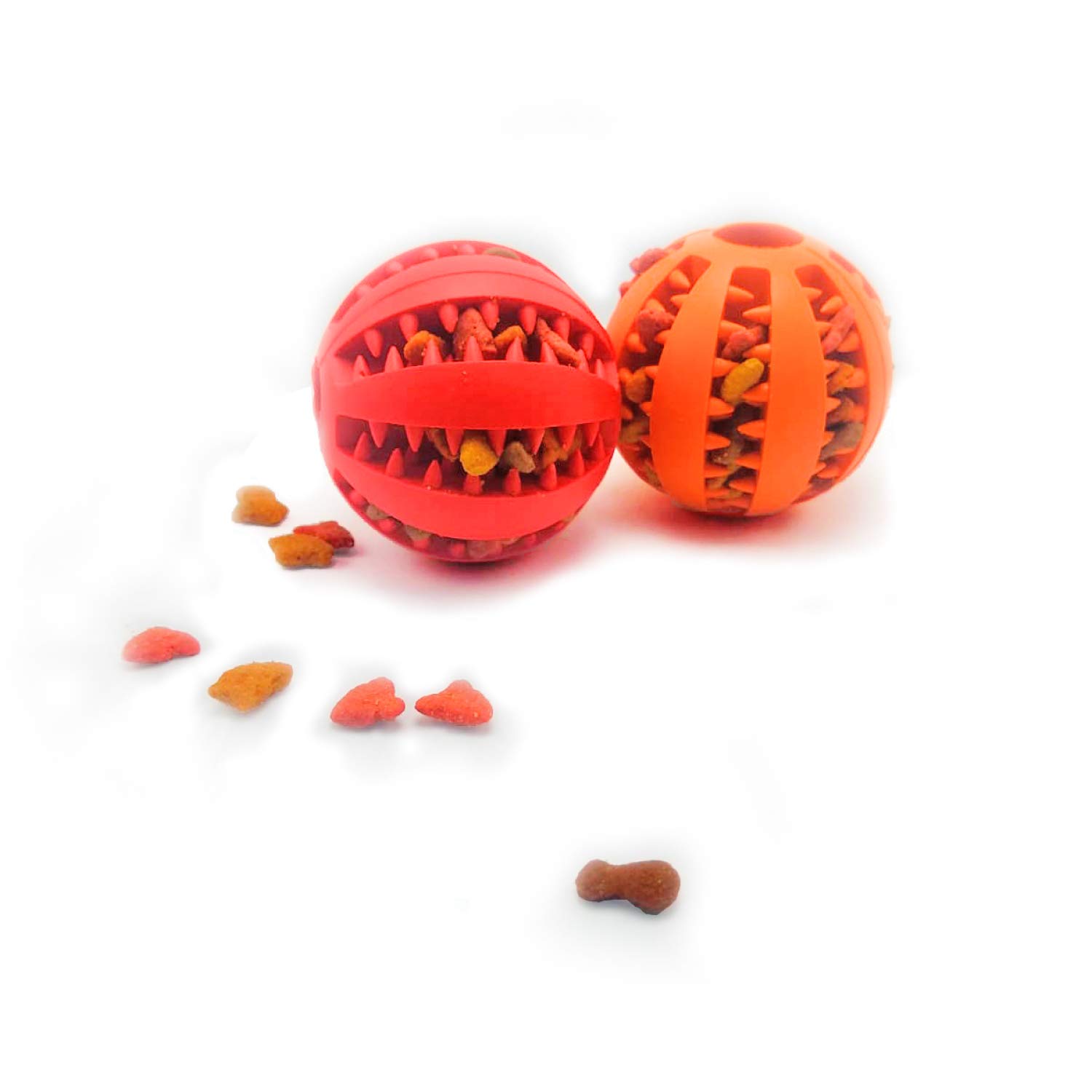 **Weber's Wonders Set of 2 Paw Tricky Treat Ball - Interactive Dog Toy for Small & Large Breeds - Non-Toxic Rubber Food Dispenser for Teeth Cleaning & Mental Stimulation - Reusable, Washable & Durable - Perfect for Training, Playtime & Boredom Relief**