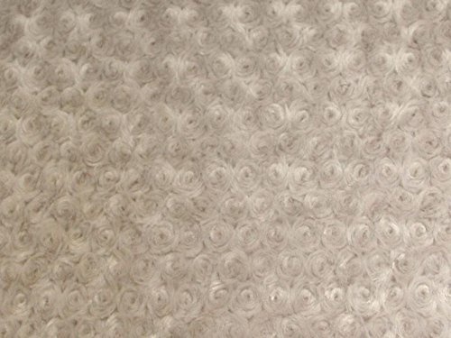 Swirl Rose Bud Minky Fur Blanket - Soft Plush Throw (Latte Color) for Cozy Bedroom, Living Room & Nursery Decor