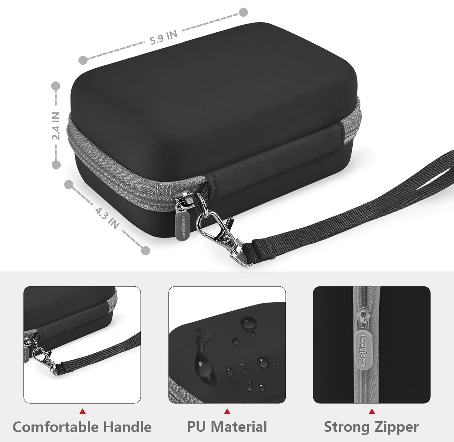 Leayjeen Travel Carry Case for Wonder Bible NIV Talking Audio Bible Player - Black (Case Only) | Protective Storage for Audio Bible Player | Perfect for Travel, Church, and Daily Use