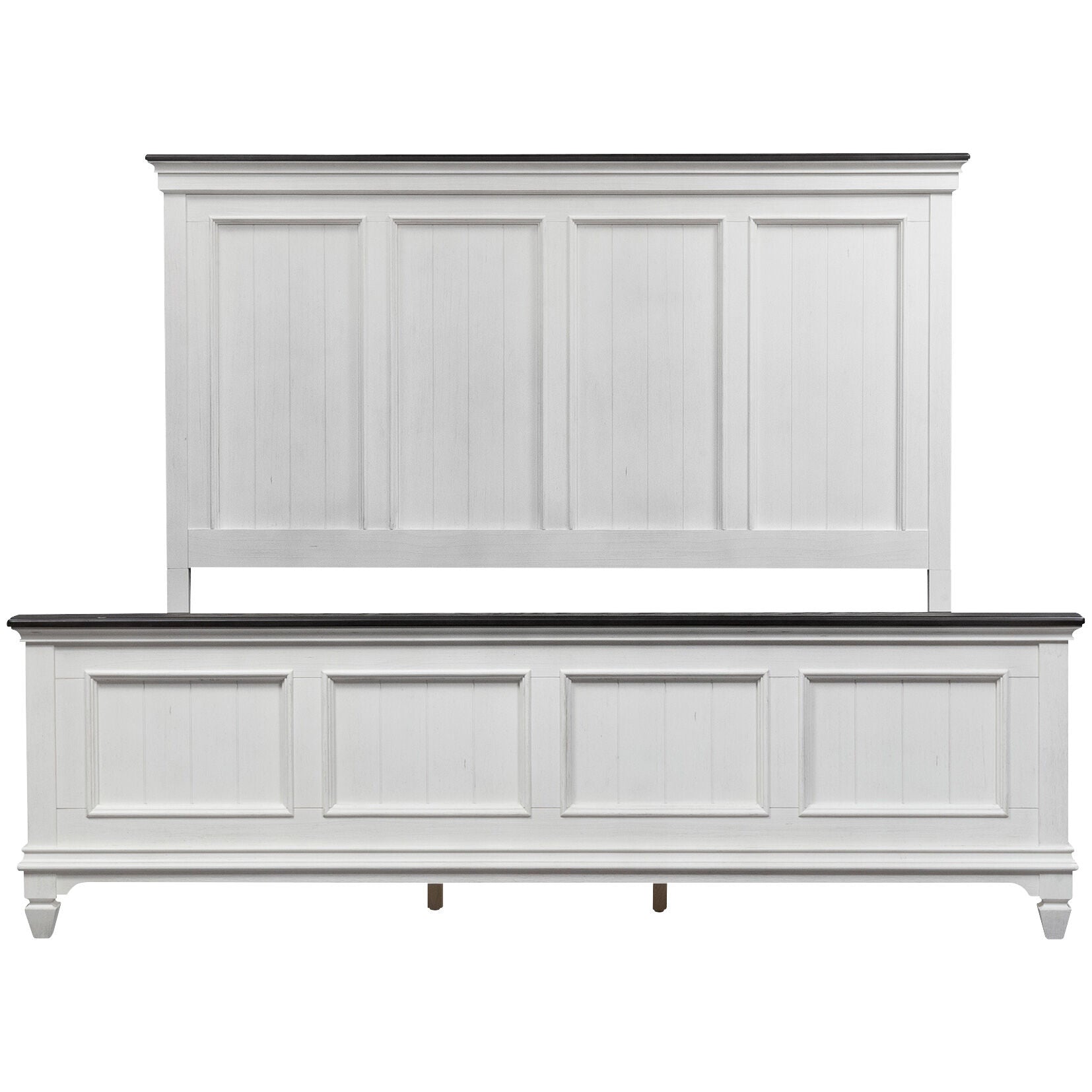 Allyson Park Panel Bed - Queen Size Wooden Bed Frame with Upholstered Headboard - Perfect for Modern Bedroom Decor & Guest Room Setup