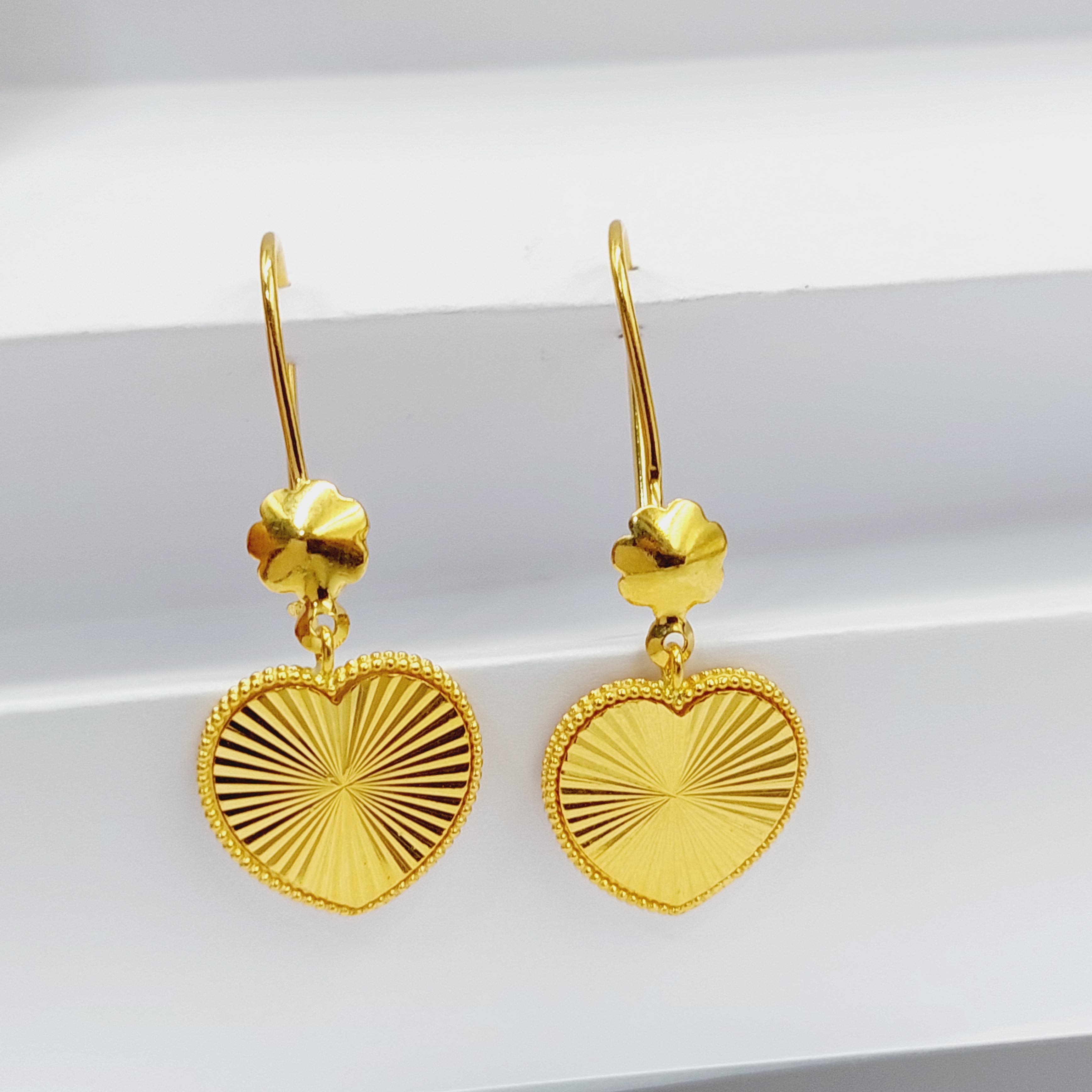 Elegant Heart-Shaped Earrings for Women - Sterling Silver Dangle Drop Earrings - Perfect for Valentine's Day, Anniversary & Romantic Date Night