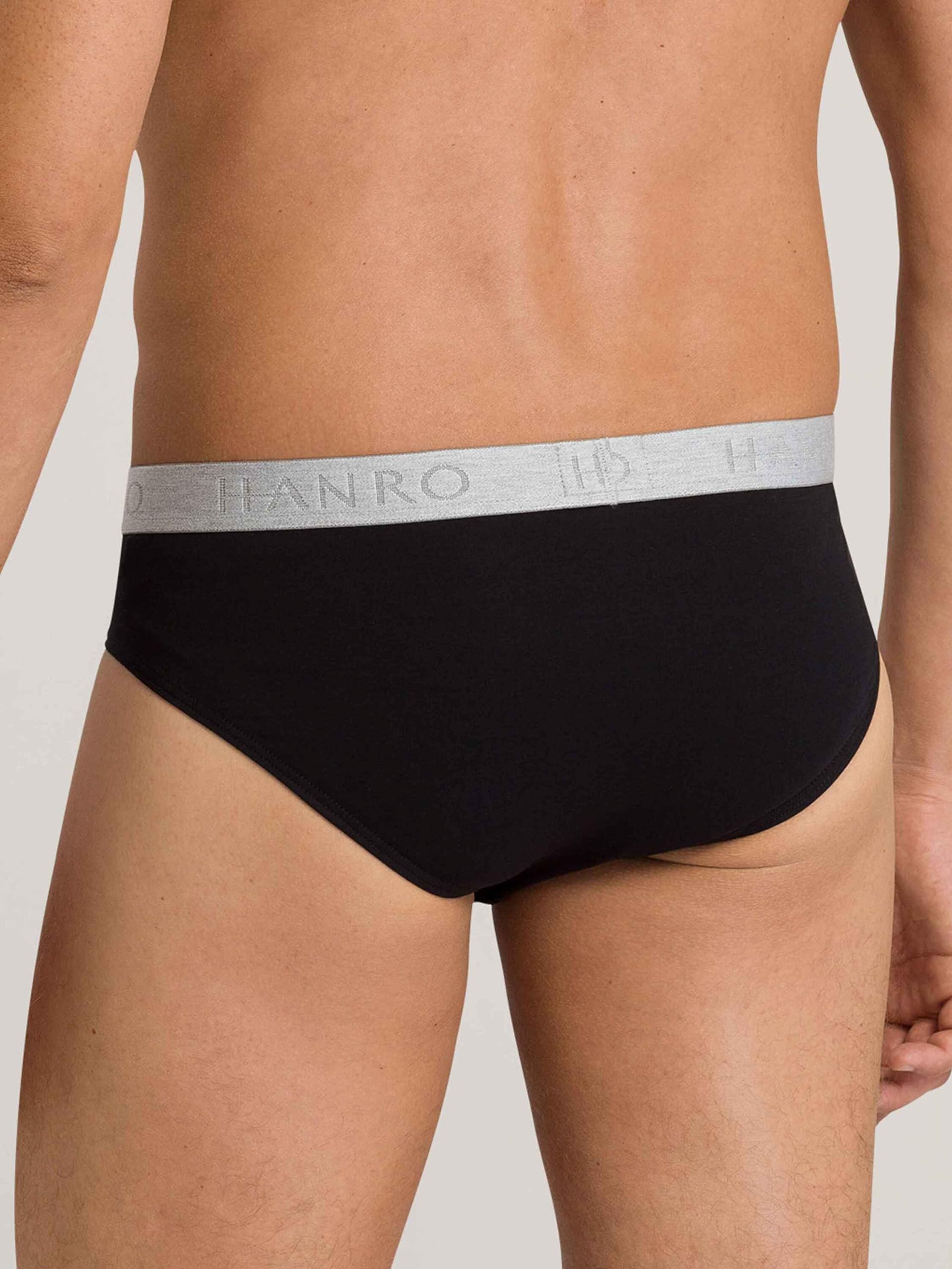 Hanro Men's Cotton Essentials 2-Pack Brief - Soft Comfortable Underwear for Everyday Wear | Perfect for Work, Gym & Travel