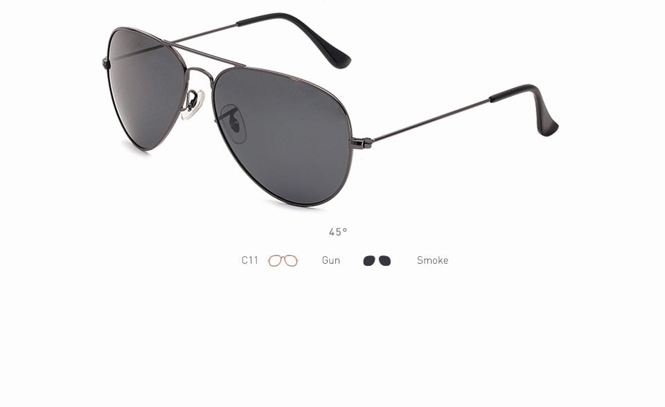20/20 Unisex Full Rim Square Alloy Polarized Sunglasses 17019 - UV Protection for Driving, Outdoor Sports & Fashion Accessories