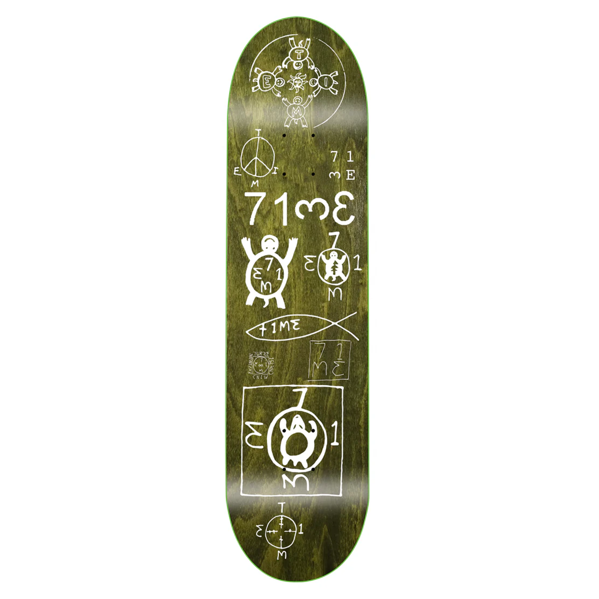 Turtle Island Mind Expansion Test Press White Skateboard Deck 8.25