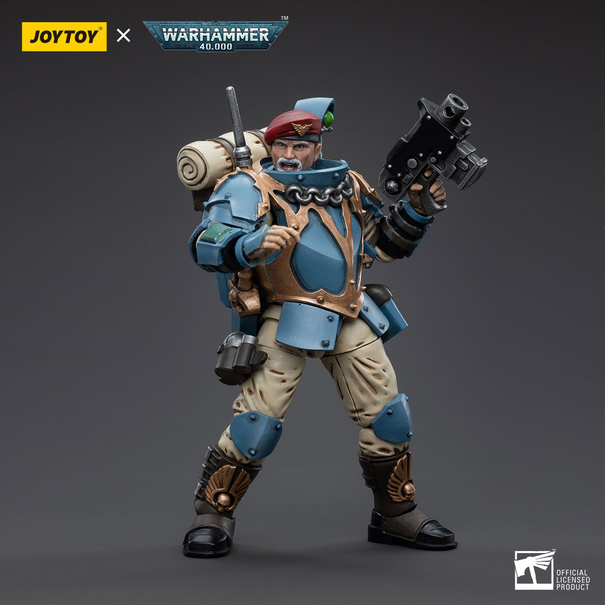 1/18 JOYTOY 3.75-inch Astra Militarum Tempestus Scions Command Squad Action Figure - 55th Kappic Eagles Set (5pcs) - Perfect for Warhammer 40K Collectors, Tabletop Gaming & Display