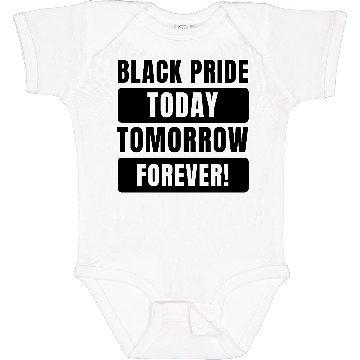 Inktastic Black History Month Black Pride Today Tomorrow Forever Baby Bodysuit - Soft Cotton Onesie for Infants, Unisex Black Pride Apparel for Celebrations & Everyday Wear