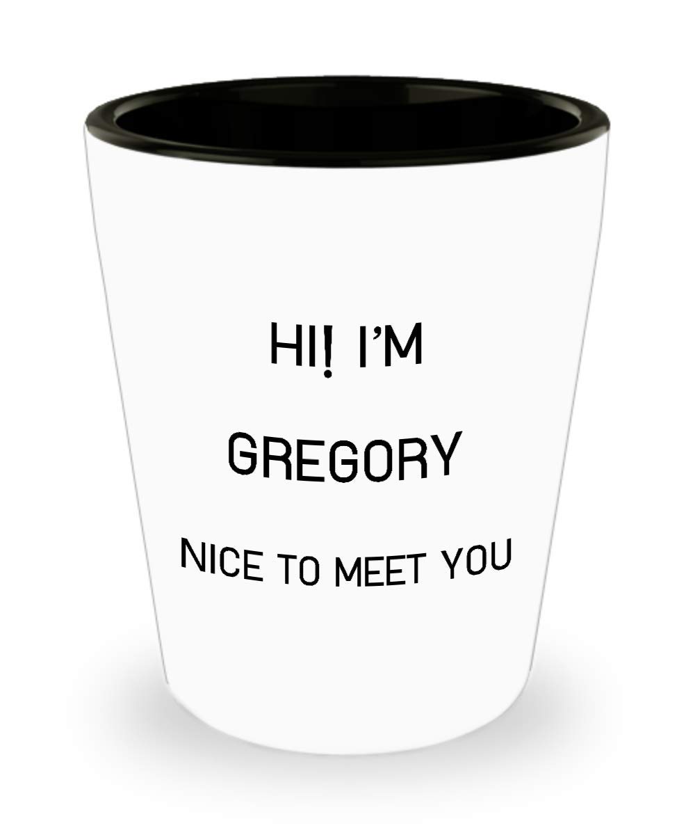 Gregory Personalized Shot Glass - 1.5oz Unique Name Gift for Men & Women - Perfect for Tequila, Espresso & Party Drinking Games