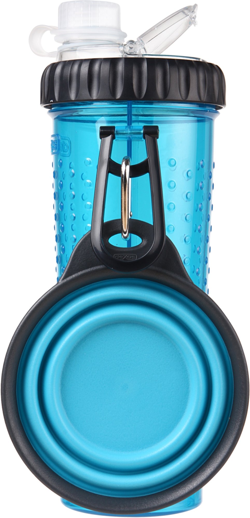 Dexas Pet Snack & Water Bottle - Dual Chamber for Hydration & Treats on the Go