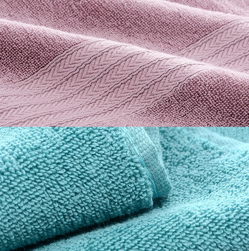 Premium 3-Piece Luxury Wave Point Towel Set - 100% Cotton Hotel Quality Bath, Hand & Washcloth - Ultra Soft & Highly Absorbent with Gift Box (Green) - Perfect for Spa, Bathroom & Luxury Home Decor