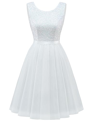 Tulle Sequin White