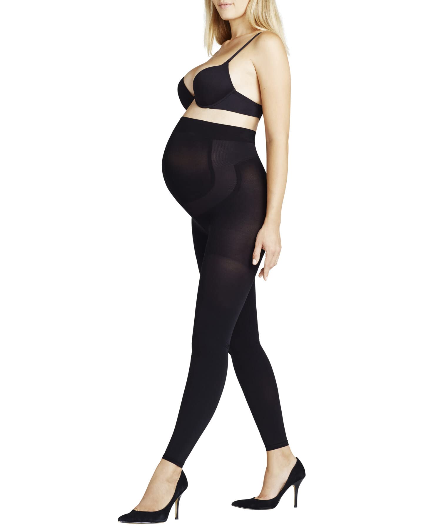 FALKE Women's 9 Month Maternity Opaque Footless Tights - 1 Pair for Pregnancy Comfort & Support | Perfect for Work, Yoga & Everyday Wear