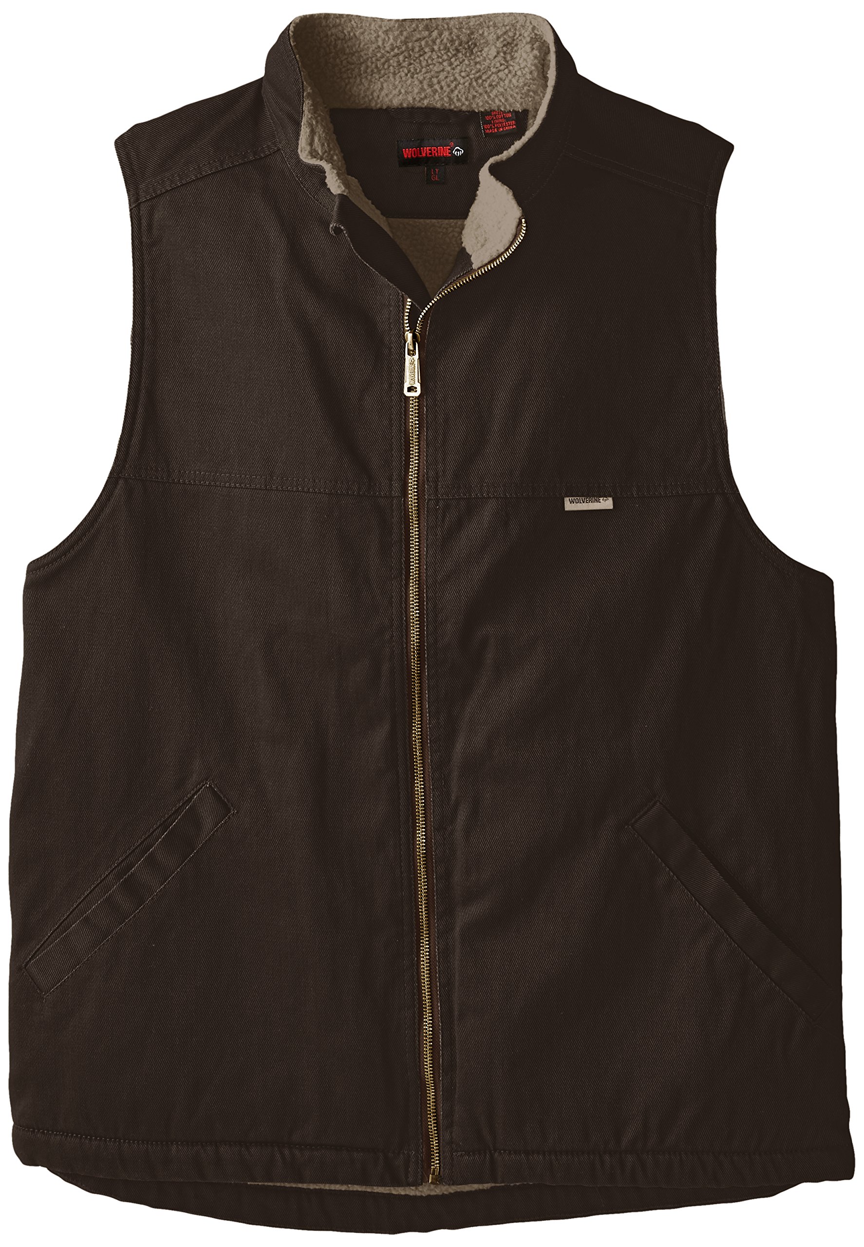 WOLVERINE Men's Big & Tall Upland Rugged Twill Sherpa Lined Hunting Vest - Warm Winter Outdoor Workwear for Camping & Hiking
