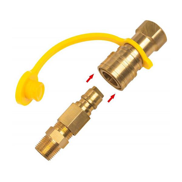 20ft Natural Gas Quick Connect Hose - Flexible & Durable for Grills, Fire Pits & Outdoor Appliances - High Pressure Gas Line for Home & Commercial Use