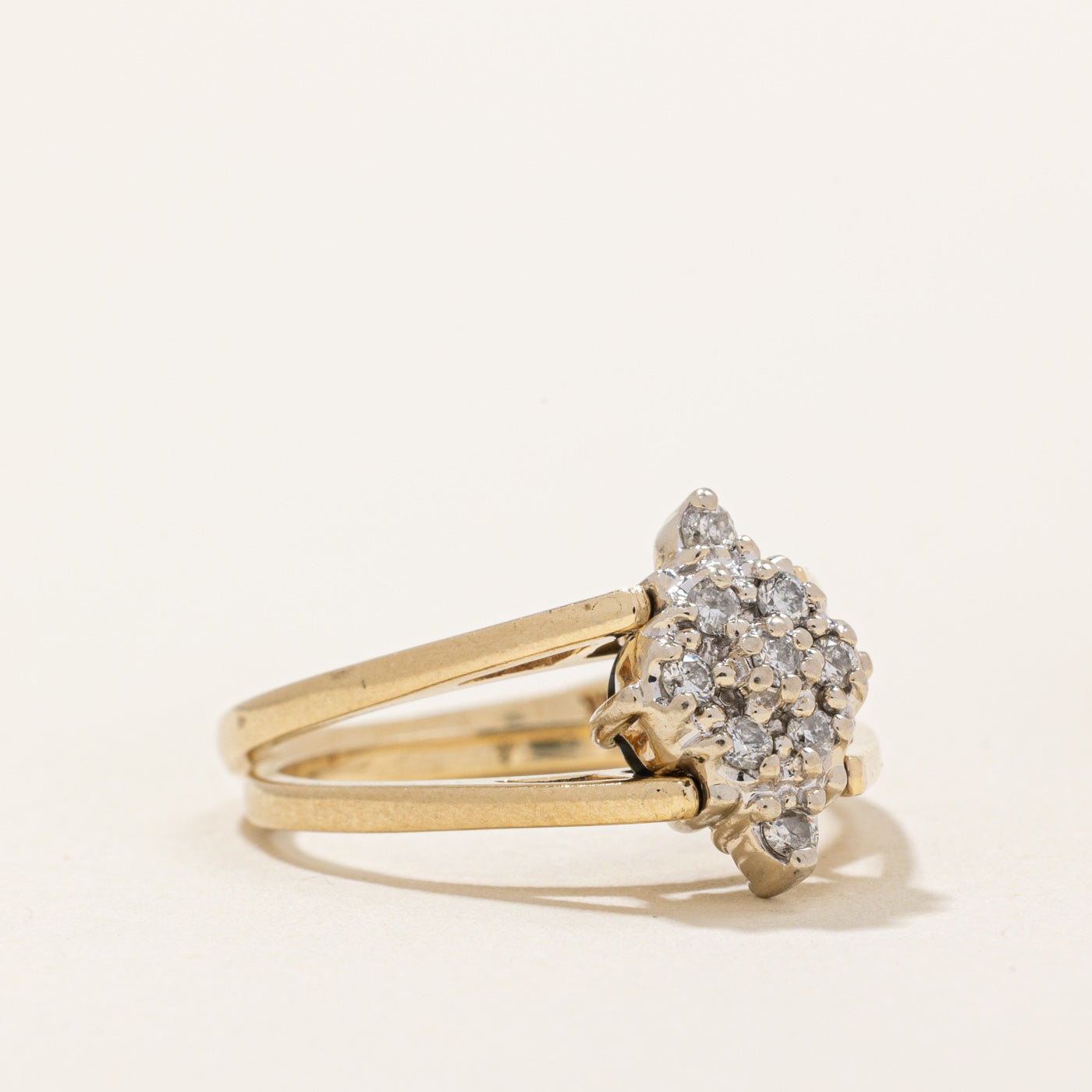 Sapphire and Diamond Flippable Ring - 0.75ct Sapphire with 0.16ctw Diamonds - Size 6 - Elegant Two-Tone Jewelry for Women - Perfect for Weddings, Anniversaries and Special Occasions