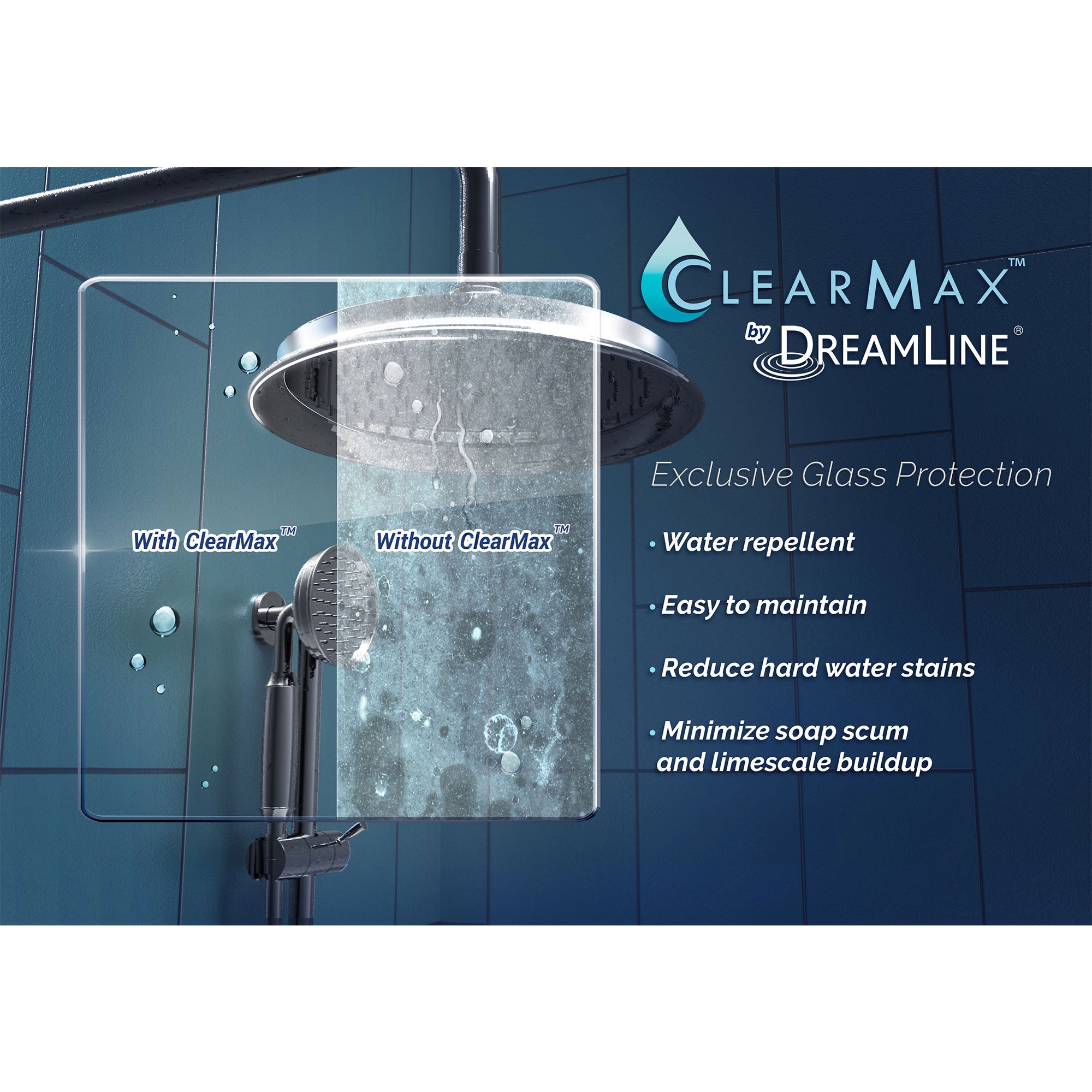 DreamLine Duet 30x60x74.75 Inch Semi-Frameless Bypass Sliding Shower Door with SlimLine Base Kit - Perfect for Modern Bathroom Renovations & Space-Saving Designs