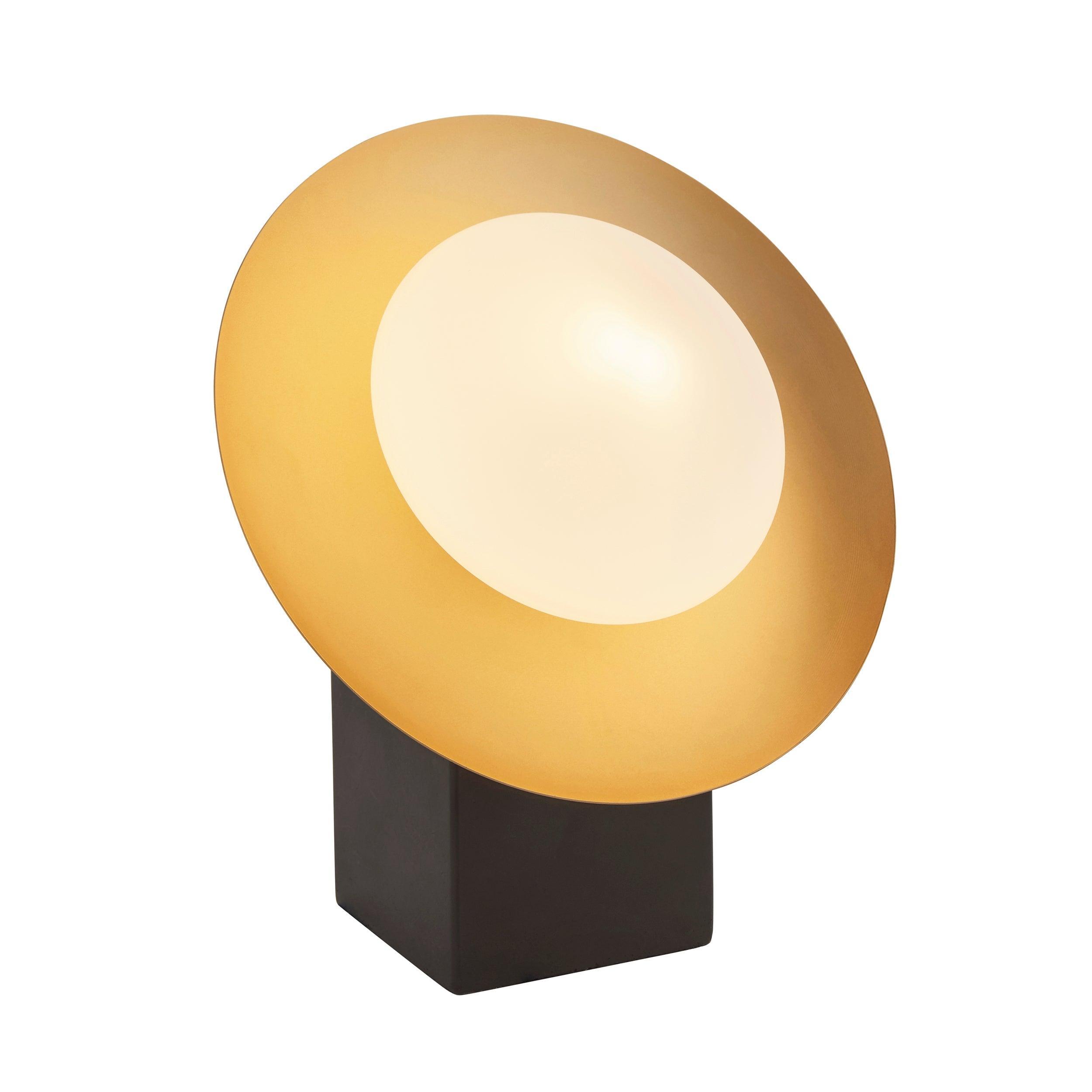 Carlton Gold & Bronze Table Lamp with Opal Glass Shade - Elegant Home & Office Lighting for Bedroom, Living Room, or Study