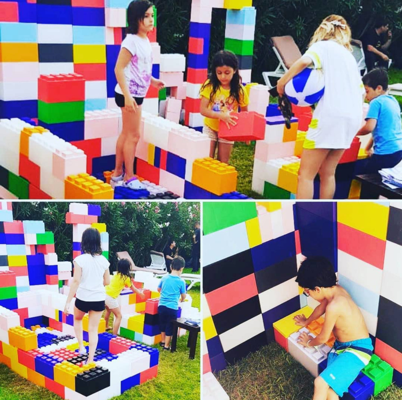 EverBlock Playground Play Mixed Block Set - 120-Piece Modular Building Blocks for Kids, STEM Learning Toys, Creative Construction Playset for Indoor & Outdoor Use - Perfect for Classrooms, Playrooms, and Backyard Fun