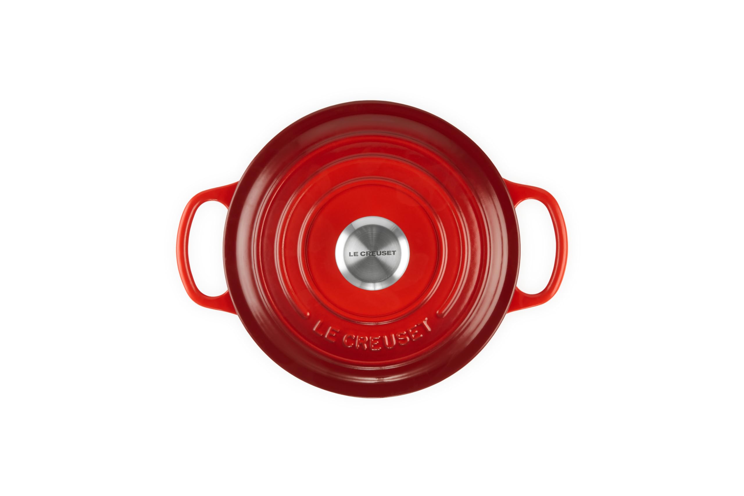 Le Creuset 2 Quart Enameled Cast Iron Dutch Oven - Signature Round Cookware, Cherry Red | Perfect for Soups, Stews & Baking Bread