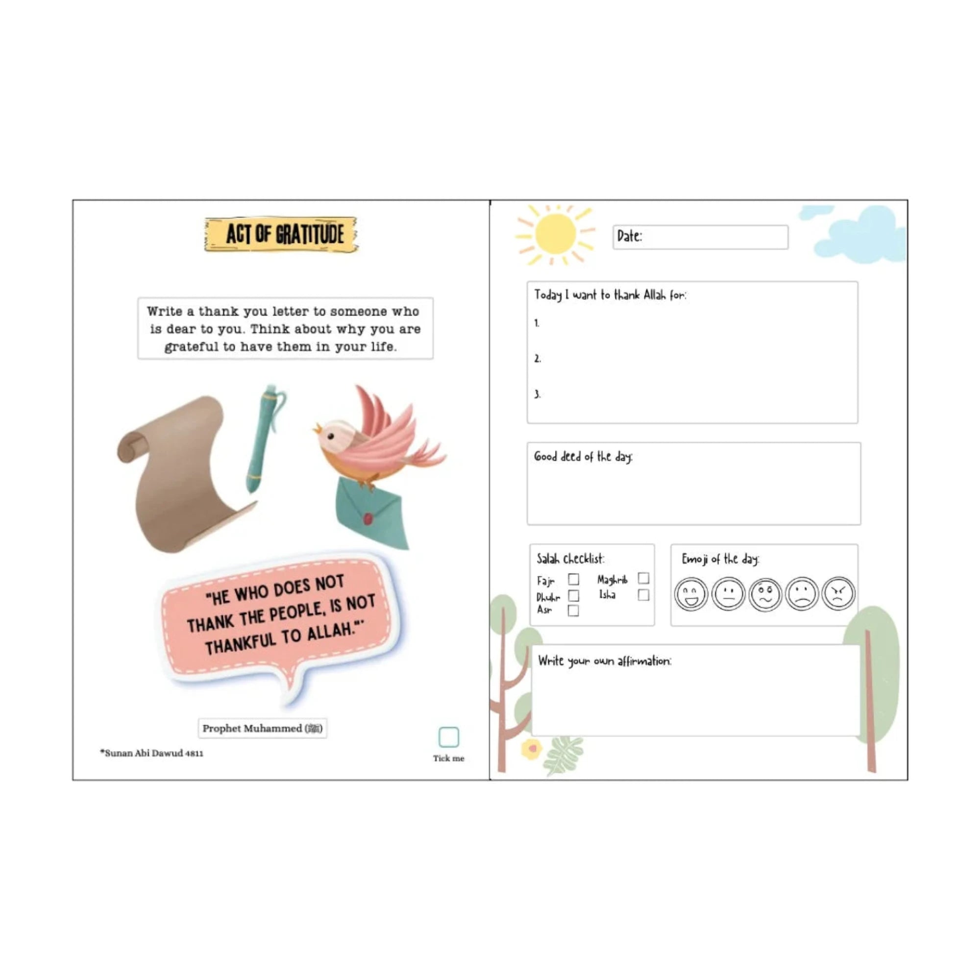 5 Minute Alhamdulillah Gratitude Journal - Daily Islamic Reflection & Prayer Diary for Muslims - Perfect for Morning Routine, Bedtime Reflection & Spiritual Growth