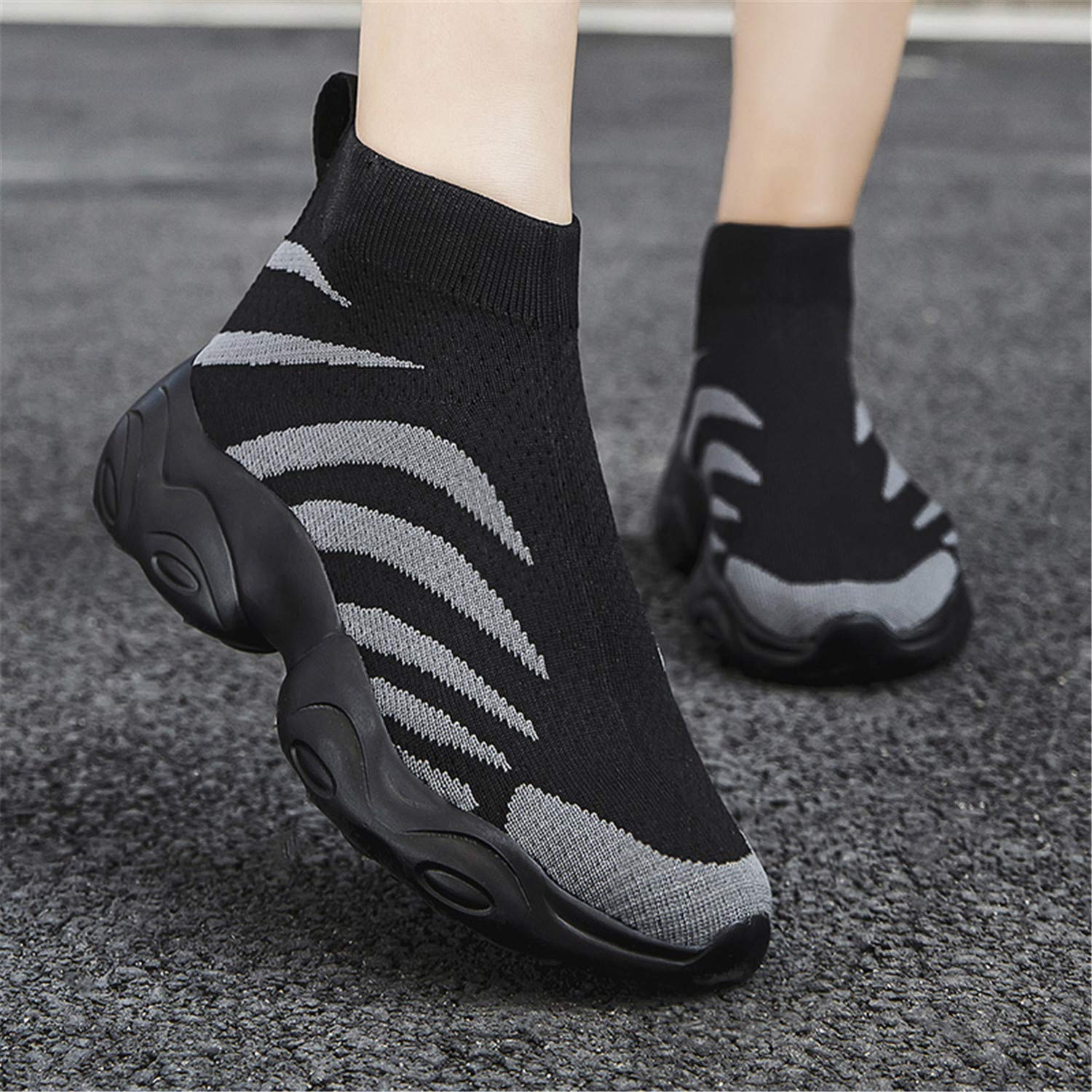 **SUNROLAN Women's Lightweight Fashion Sneakers - Breathable Athletic Running & Walking Shoes - Comfortable Short Sock Design for Gym, Workout, Travel & Casual Wear**