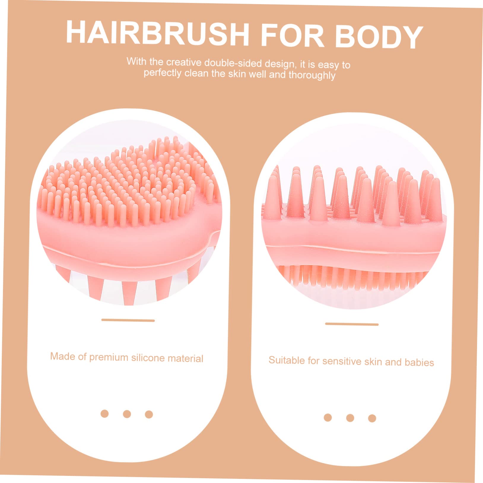 FRCOLOR 3 Pack Double-Sided Silicone Body Scrub Brush - Exfoliating Shower Brush for Deep Cleaning & Massage - Perfect for Bath, Shower & Spa Relaxation at Home