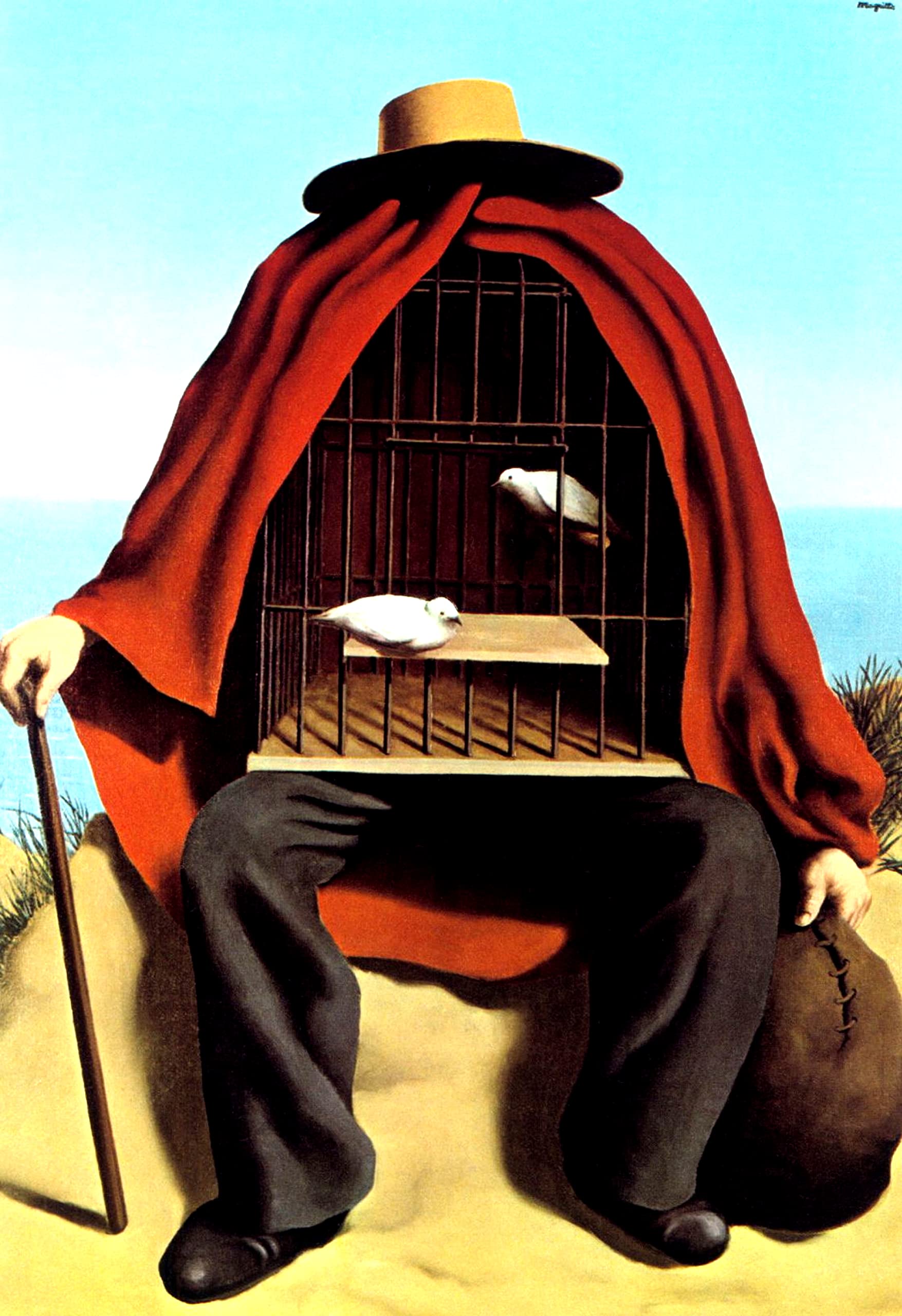 Rene Magritte 'Therapist' Framed Canvas Art Print - Surrealist Wall Decor for Home, Office & Bedroom - Ready to Hang - Perfect for Modern Living Rooms & Art Galleries