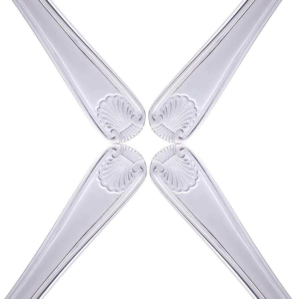 Meisha Toulouse 12-Piece Stainless Steel Dinner Knives Set - Mirror Polished Butter & Table Knives (8.94 Inches, Silver) - Perfect for Home Dining, Kitchen Essentials & Formal Dinner Parties