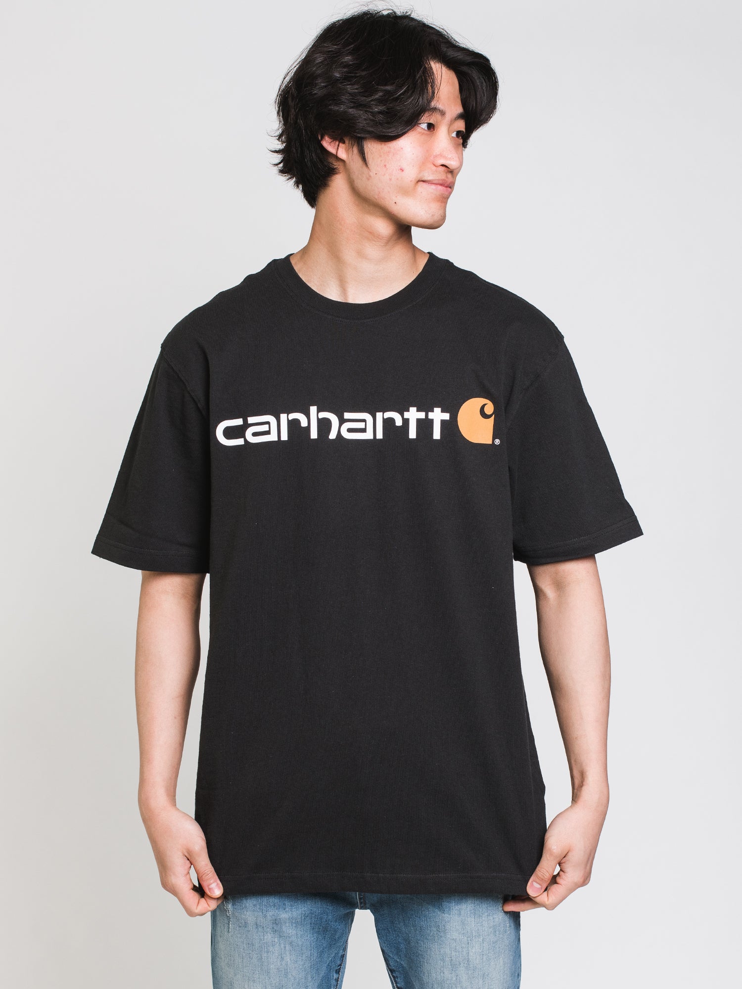 Carhartt Logo T-Shirt for Men & Women - Comfortable Cotton Tee with Classic Brand Logo - Perfect for Work, Casual Wear & Outdoor Activities