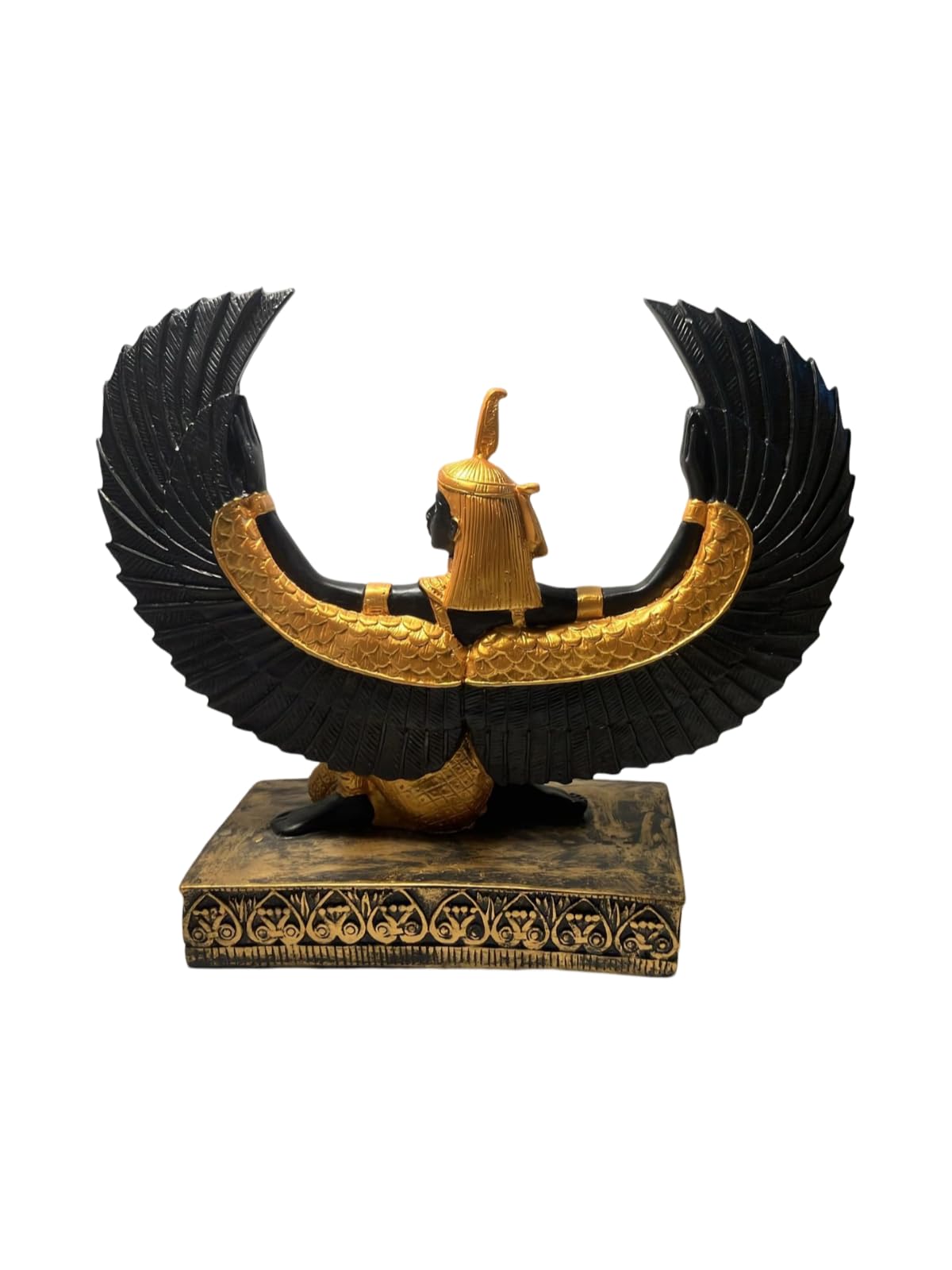 Kemet Art Winged Ma'at Stone Statue 10