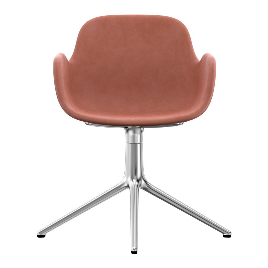 Modern Form Armchair with 4L Swivel Base & Upholstered Fabric - Perfect for Living Room, Office, and Lounge Areas