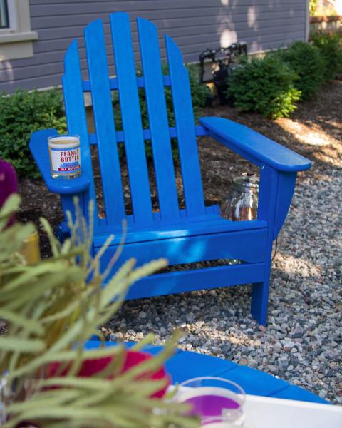Polywood Classic Folding Adirondack 5-Piece Outdoor Patio Furniture Set - Durable Recycled Plastic Chairs for Garden, Poolside & Backyard Relaxation