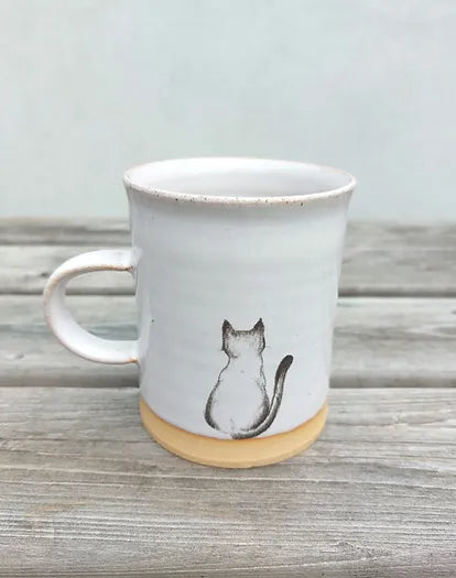 Handmade Cat-Themed Ceramic Mug - Perfect for Coffee, Tea & Hot Drinks - Ideal Gift for Cat Lovers & Home Decor