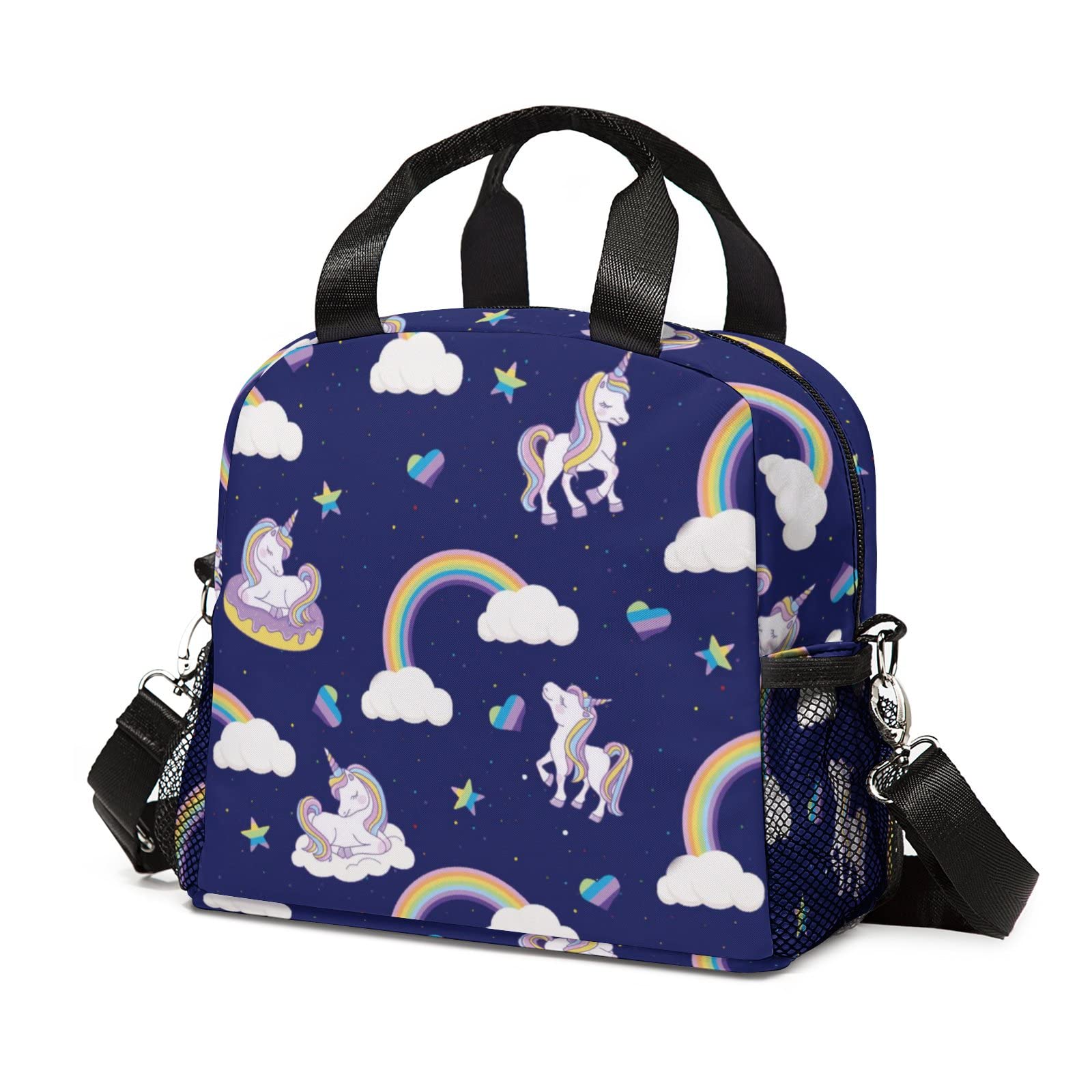 Insulated Unicorn Rainbow Lunch Bag for Women - Freezable Cooler Thermal Waterproof Lunch Tote for Work, School & Picnics | Cute Office Lunch Box & Meal Prep Container