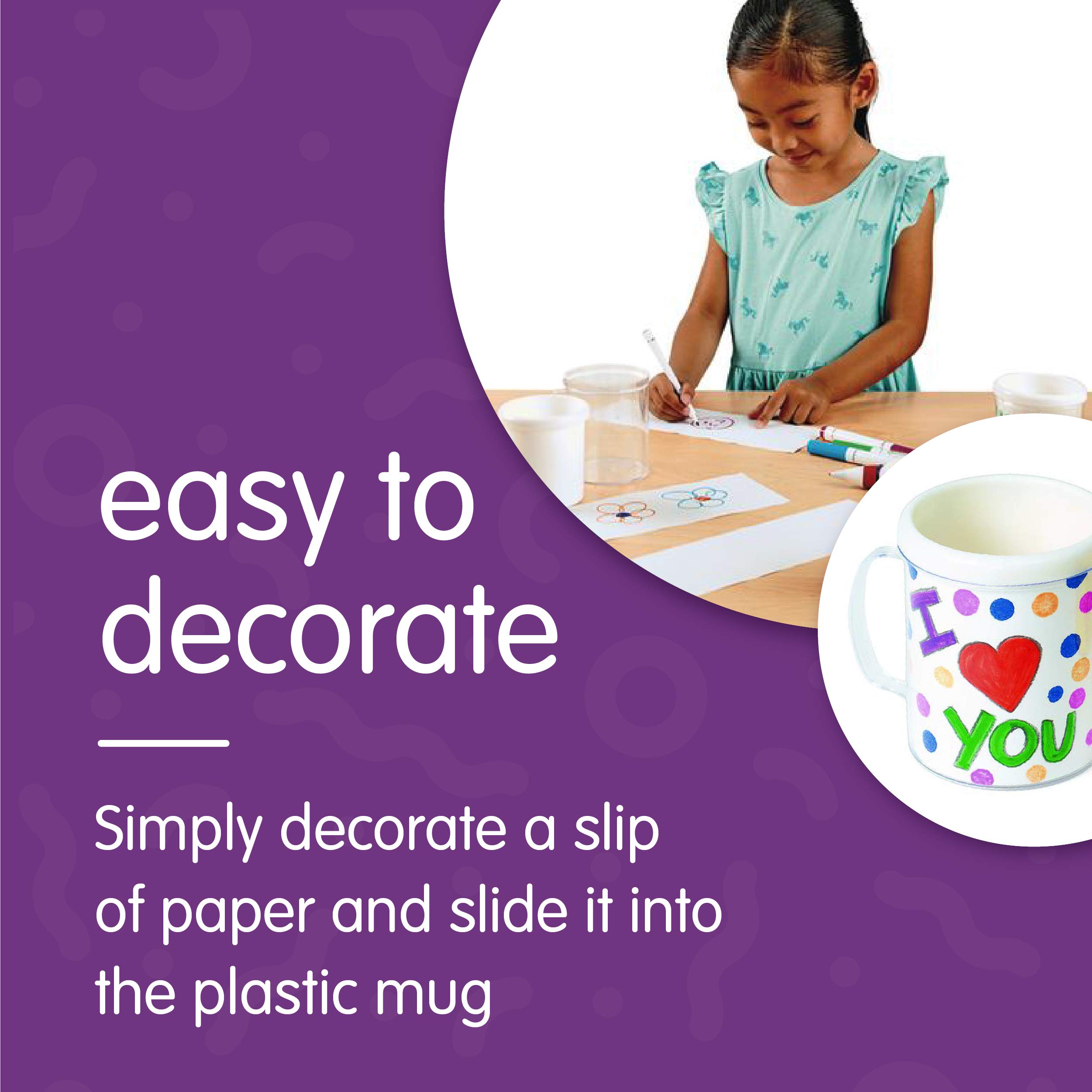 Colorations DIY Custom Mugs Kit - 12 Pack for Kids Craft Project, Personalized Keepsake Gift for Mother's Day, Father's Day, Birthday & Holidays - Perfect for Family Bonding & Creative Activities