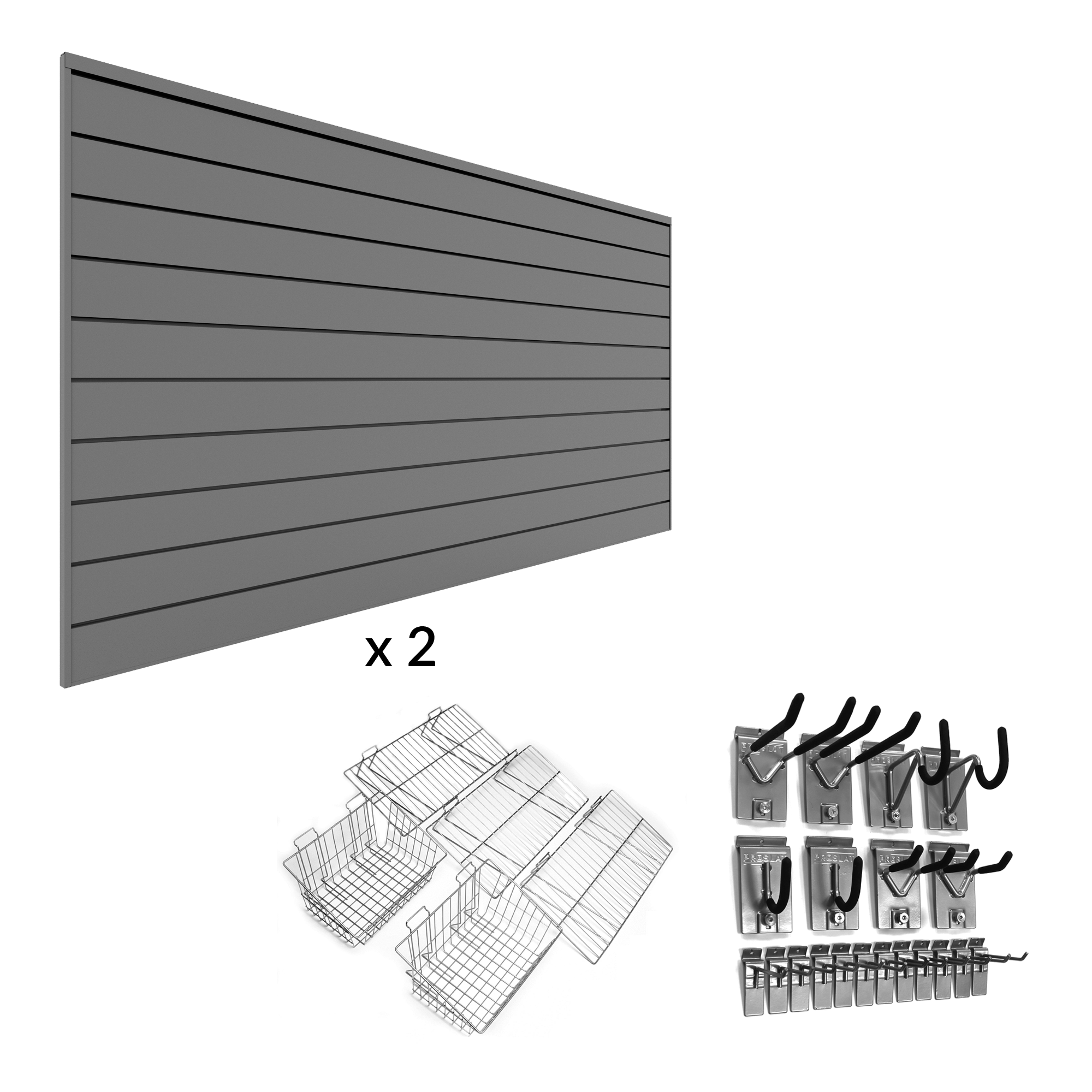 PVC Slatwall Ultimate Bundle - Durable Wall Panel System for Retail Stores & Garages | Easy Installation & Versatile Display Solution