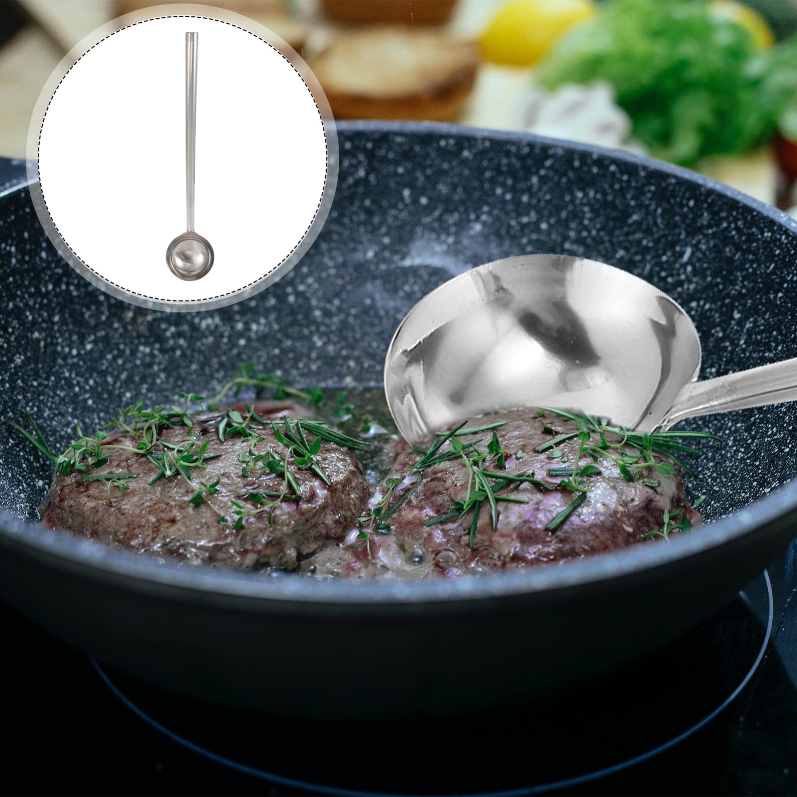 OSALADI Stainless Steel Chinese Wok Ladle - Professional Stir Fry Spoon & Soup Ladle for Asian Cooking - Perfect for Stir-Frying, Deep Frying, and Serving Dishes