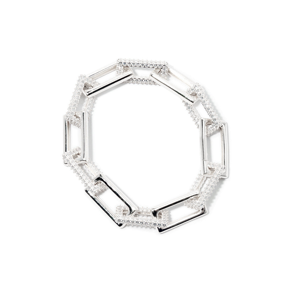 Stylish Block Link Bracelet for Women - Trendy Chunky Chain Cuff Jewelry - Perfect for Casual, Office & Evening Wear - Gift Idea for Her