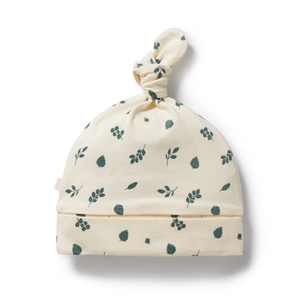 Twilight Leaf Organic Cotton Knit Hat for Women & Men - Warm Winter Beanie for Outdoor Activities, Hiking, and Casual Wear