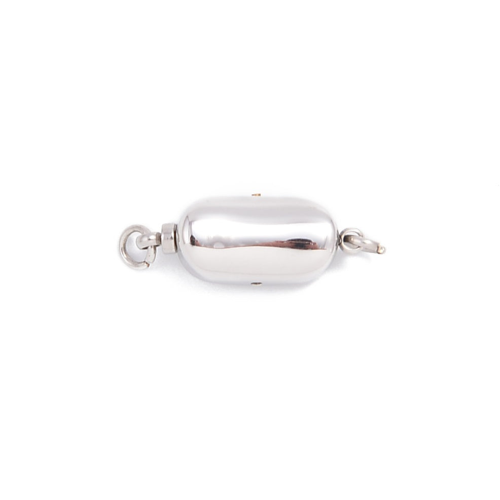 304 Stainless Steel Bean Shape Clasp 8x19.8mm Jewelry Findings - 1 Piece per Bag for Necklace, Bracelet & DIY Jewelry Making