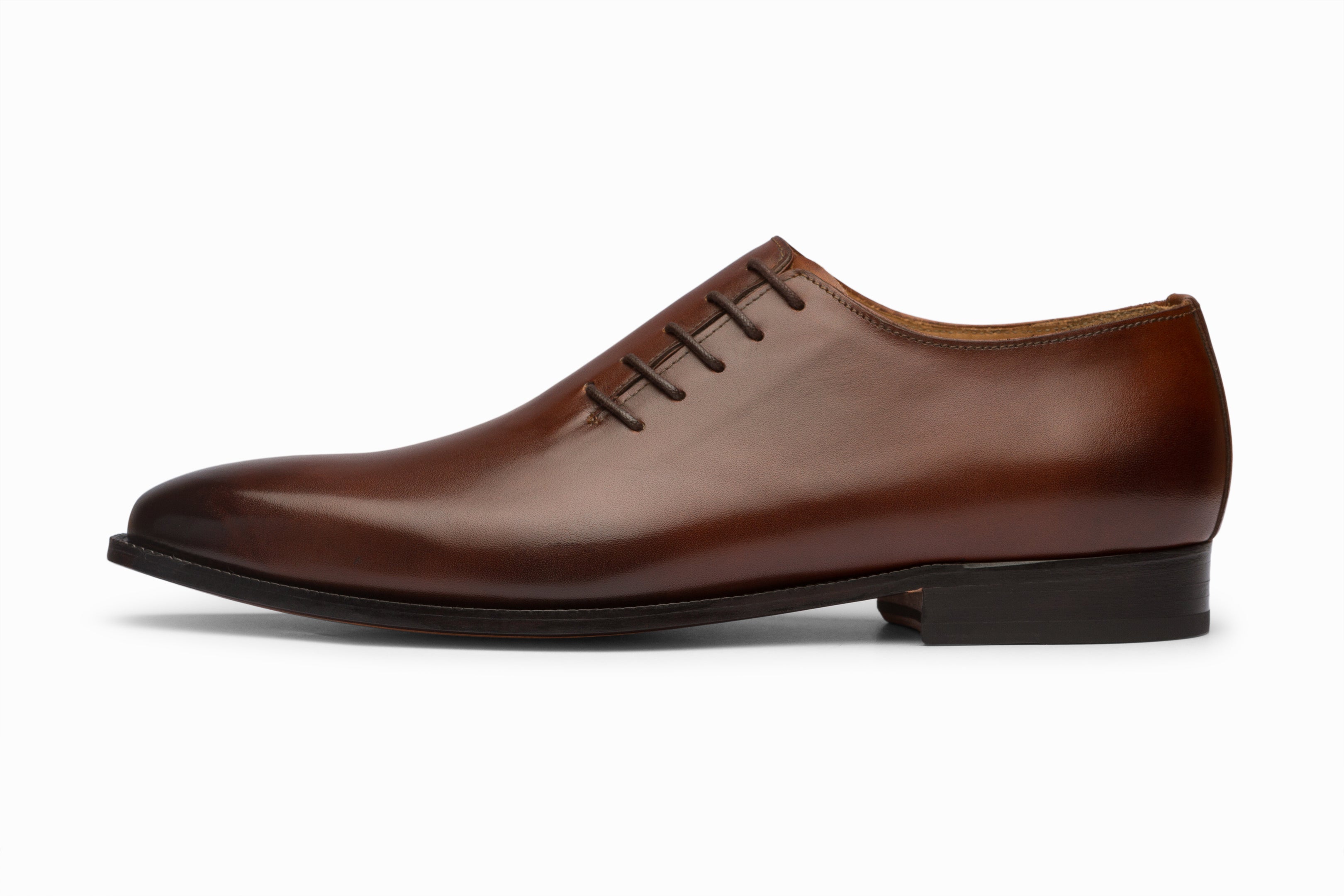 Premium Wholecut Oxford Dress Shoes for Men - Side Lacing Detail in Rich Brown Leather | Formal Business & Wedding Attire