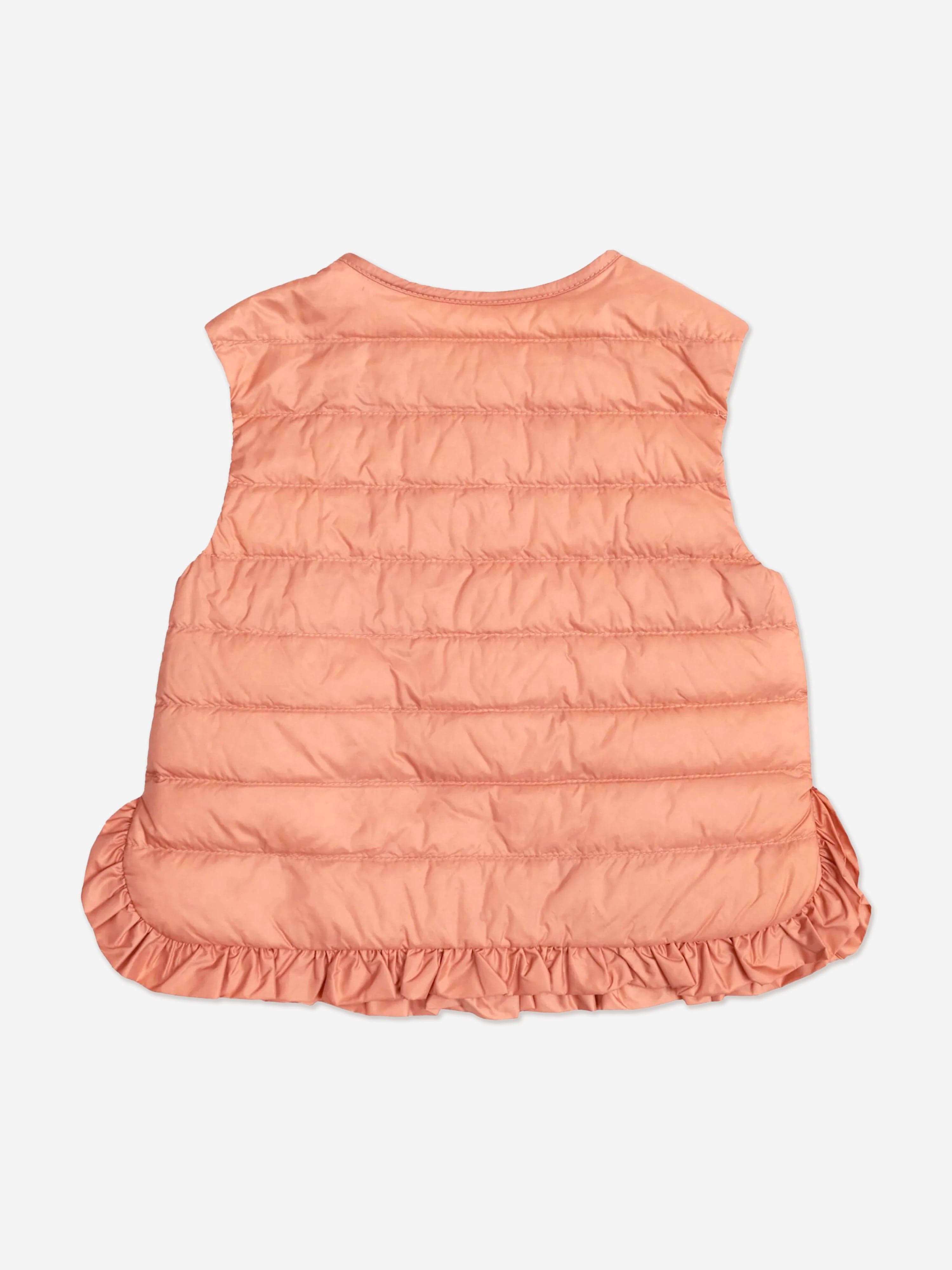 Pink Baby Girls Down Padded Portia Vest - Warm Winter Puffer Gilet for Toddler Outdoor Play & School Wear