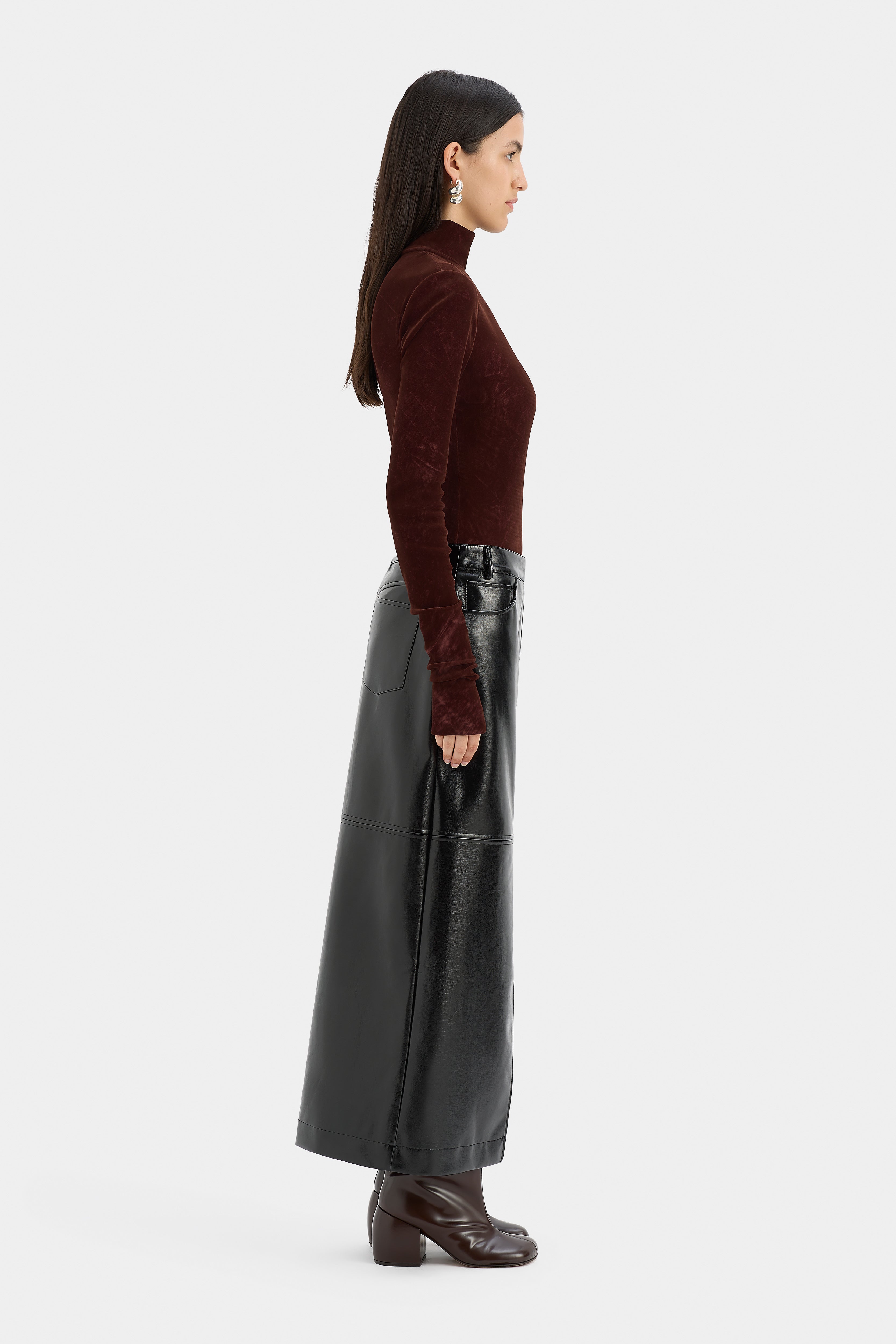 Ezra Women's Bodysuit in Wine Red - Perfect for Layering, Casual Wear & Night Out Outfits